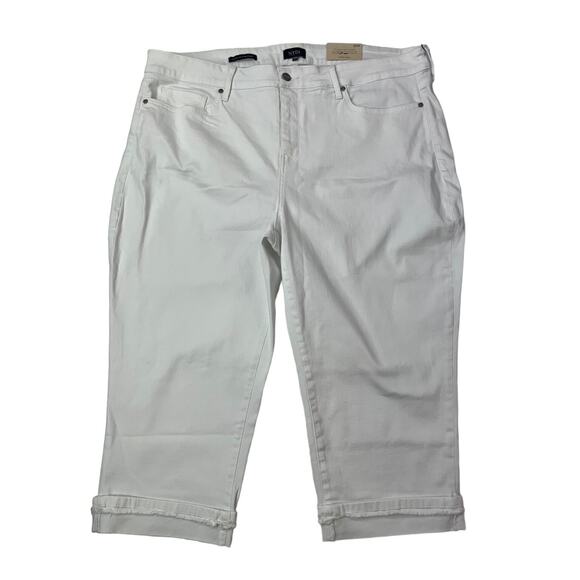 NYDJ Not Your‎ Daughters Jeans Plus 22W Marilyn Straight Crop with Fray Cuff NWT - Picture 1 of 16